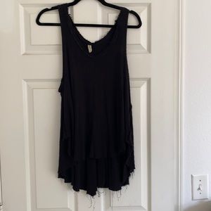 Free People waffle knit drapey tank